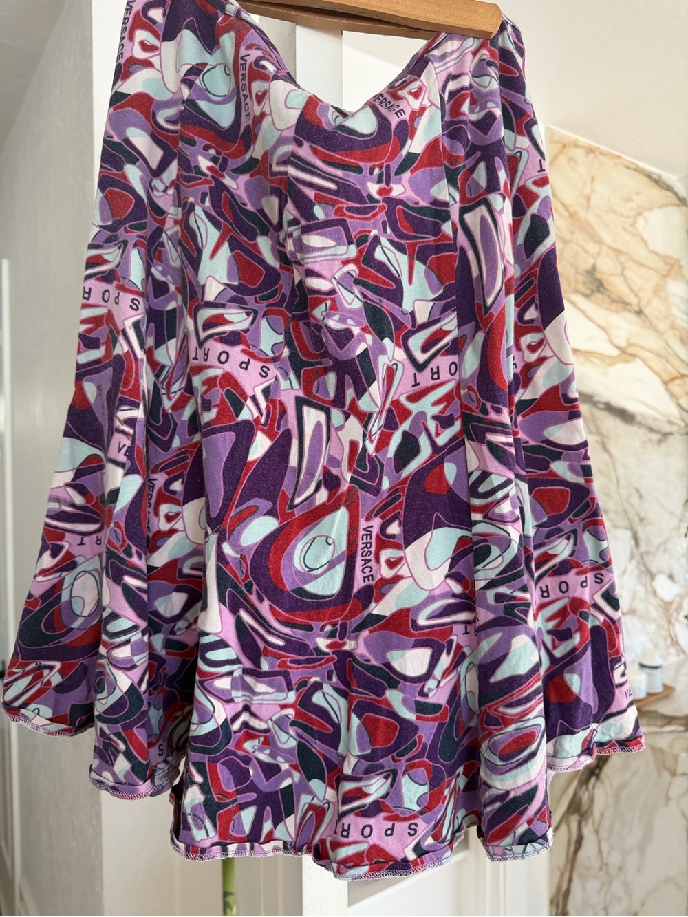 Versace Sport Multi-Color Abstract Print skirt